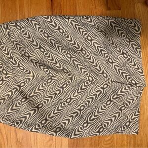 Anthropologie Black and Cream Patterned Pencil Skirt